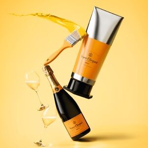Veuve Clicquot "gouache" or "paint tube" champagne cooler/gift box